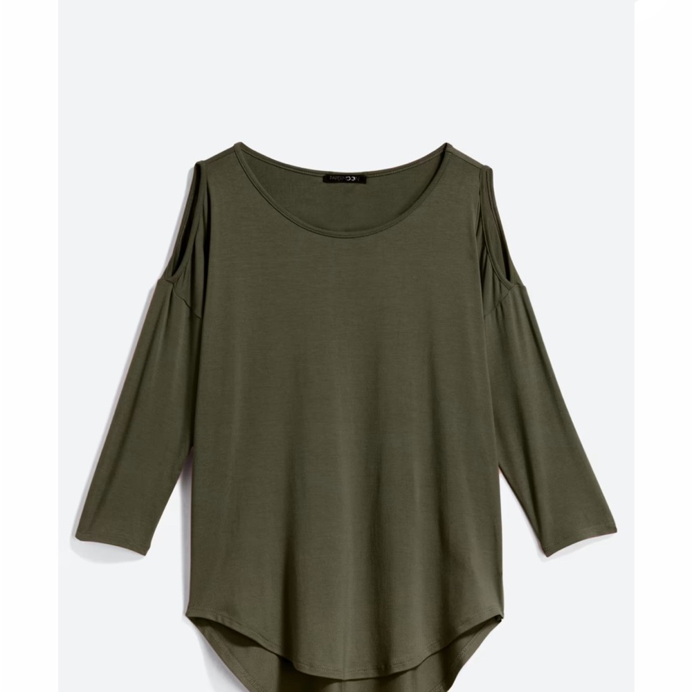 Papermoon Dark Green Cold Shoulder Tunic